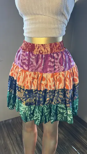 Adire Caribbean Maxi Skirt (Short)