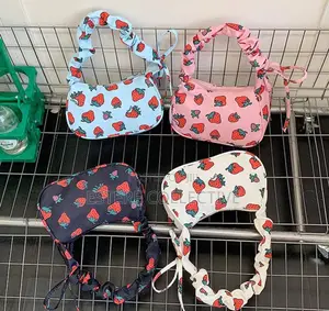 Cute Cherry Print Y2k Mini Shoulder Bag for Women