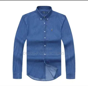 Denim Long Sleeve Polo Ralph Lauren Shirt