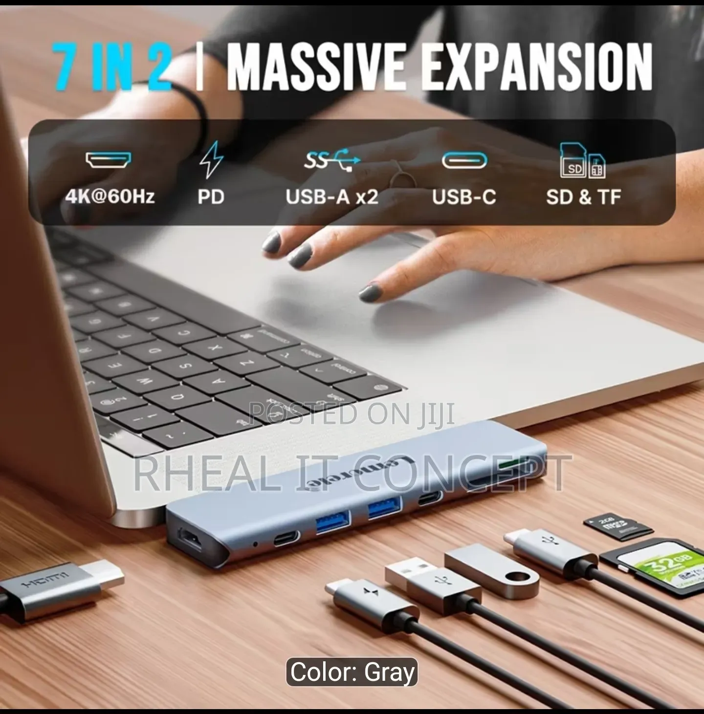 Lemorele 7 in 2 Type-C Dock Station