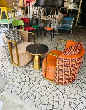 Luxury Burnt Orange Velvet Swivel Chairs