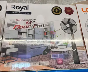18” Royal Rechargeable Standing Fan With Remote – Model Rrf45h18b