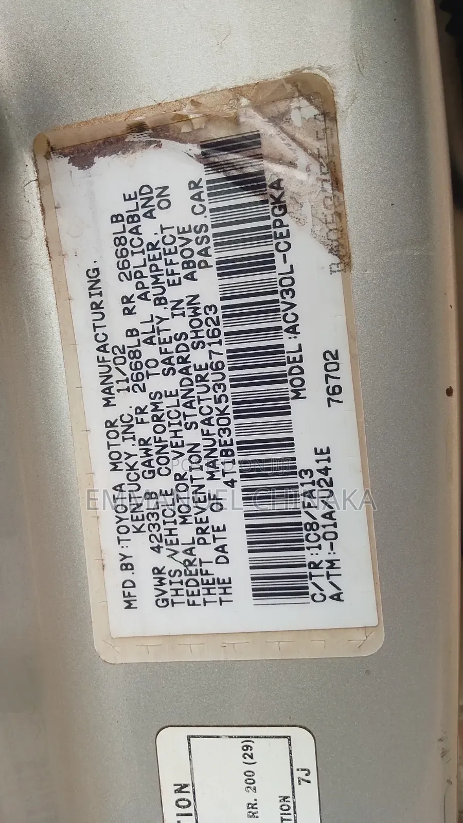 Toyota Camry 2004 Silver