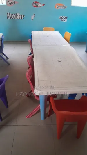 Nursery School Plastic Chairs and Table