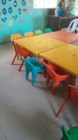Nursery School Plastic Chairs and Table
