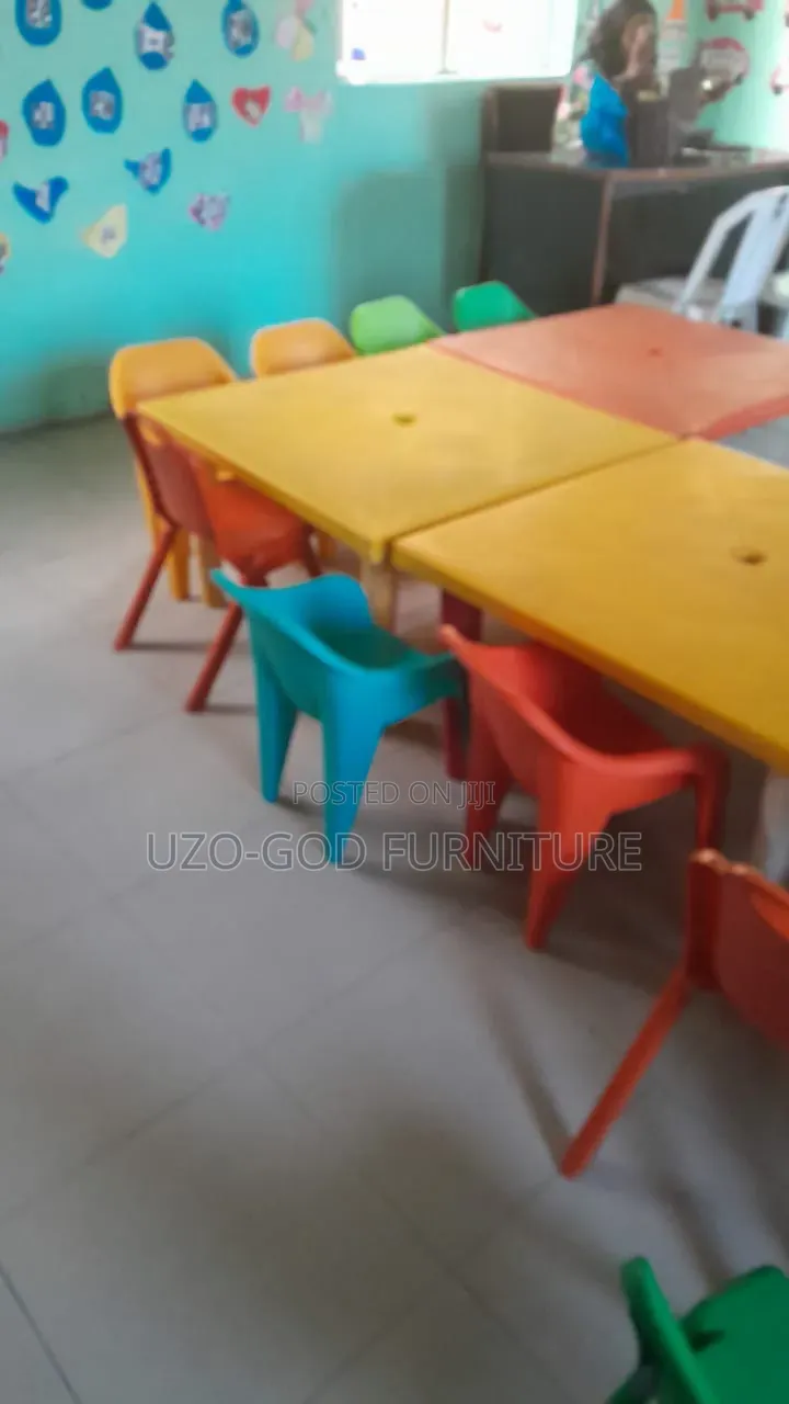 Nursery School Plastic Chairs and Table