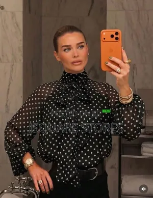 Polka Dot Top Available in Black and White Only 
Sizes L Xl XXL