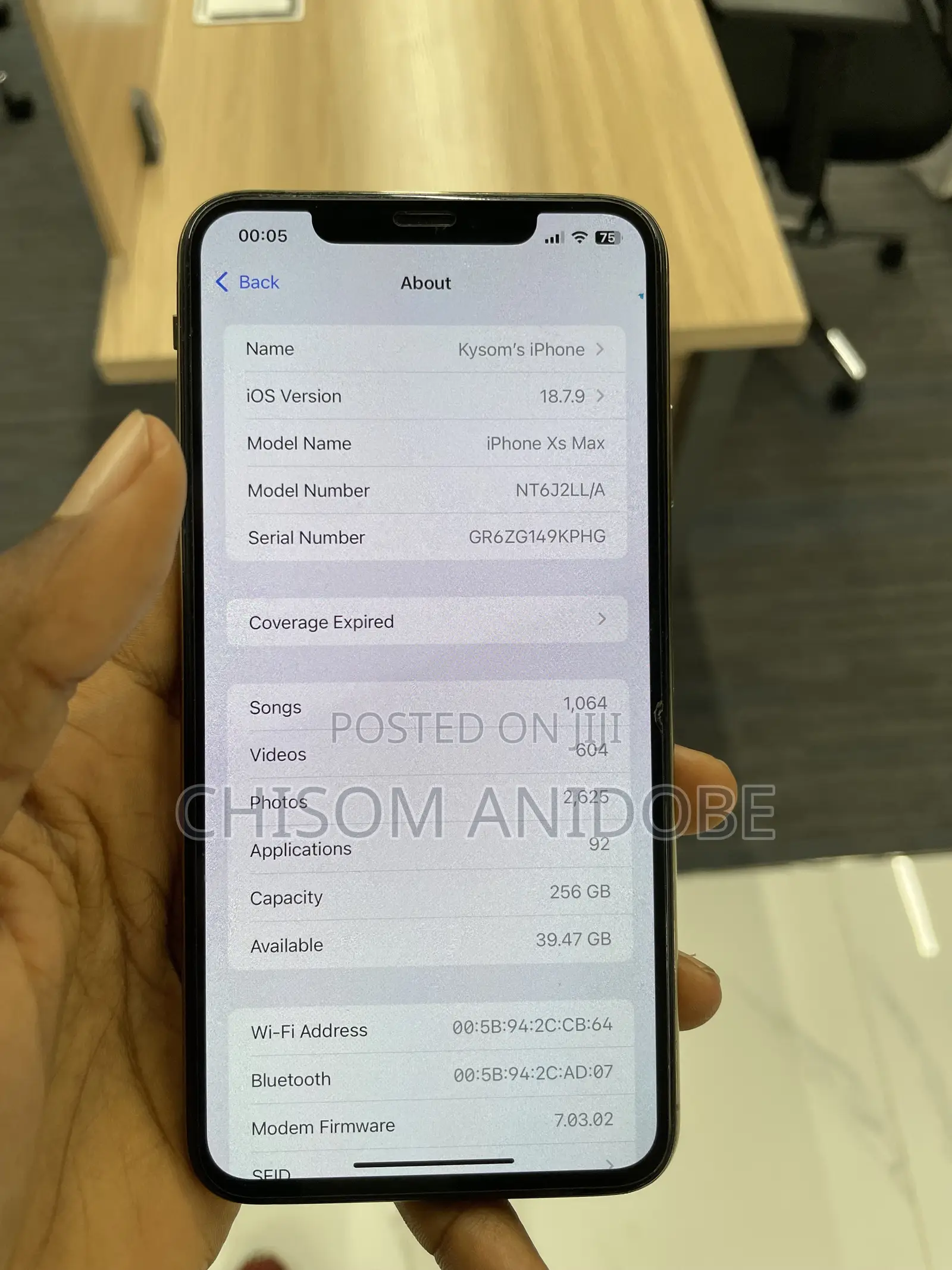Apple iPhone XS Max 256 GB Blue
