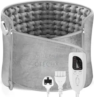 Detachable Heat Pad For Back Pain With Zipper Hook And Loop Fastener