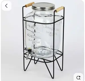 8l Glass Juice Dispenser With Stand