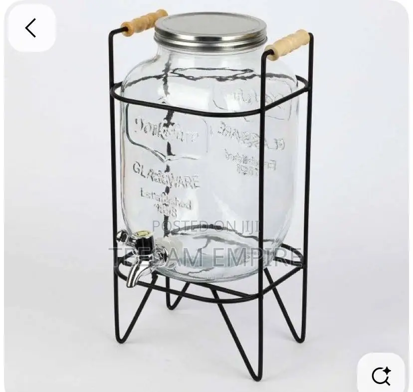 8l Glass Juice Dispenser With Stand