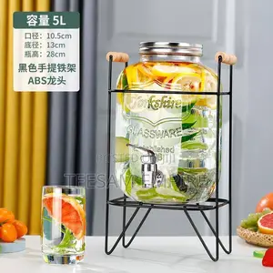 8l Glass Juice Dispenser With Stand