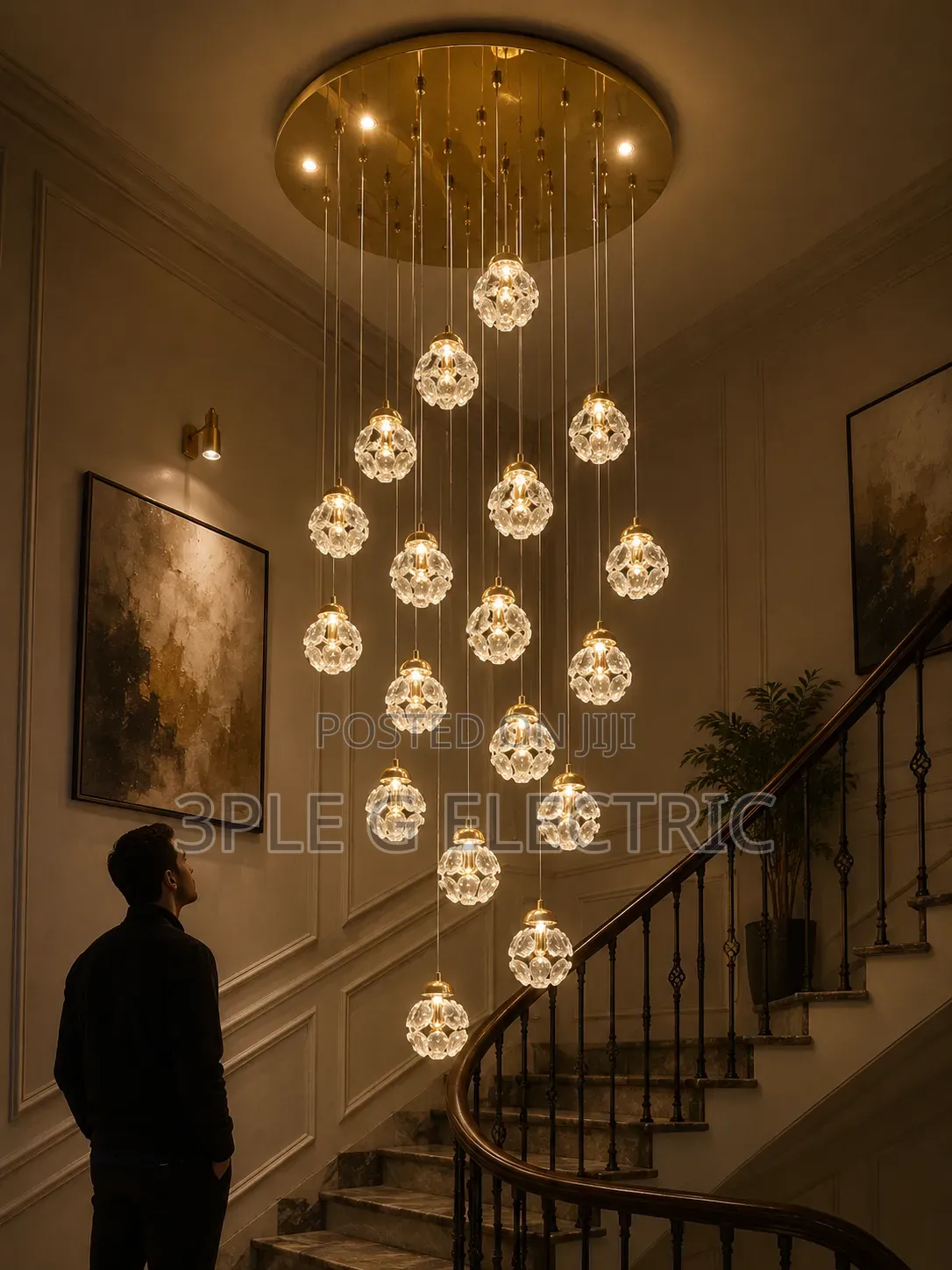 By 15 Drop Star Design Dropping Void Chandelier