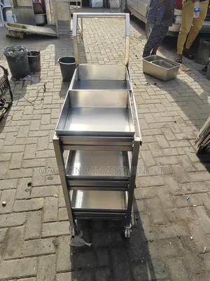 3-Tier Stainless Steel Industrial Serving Trolley