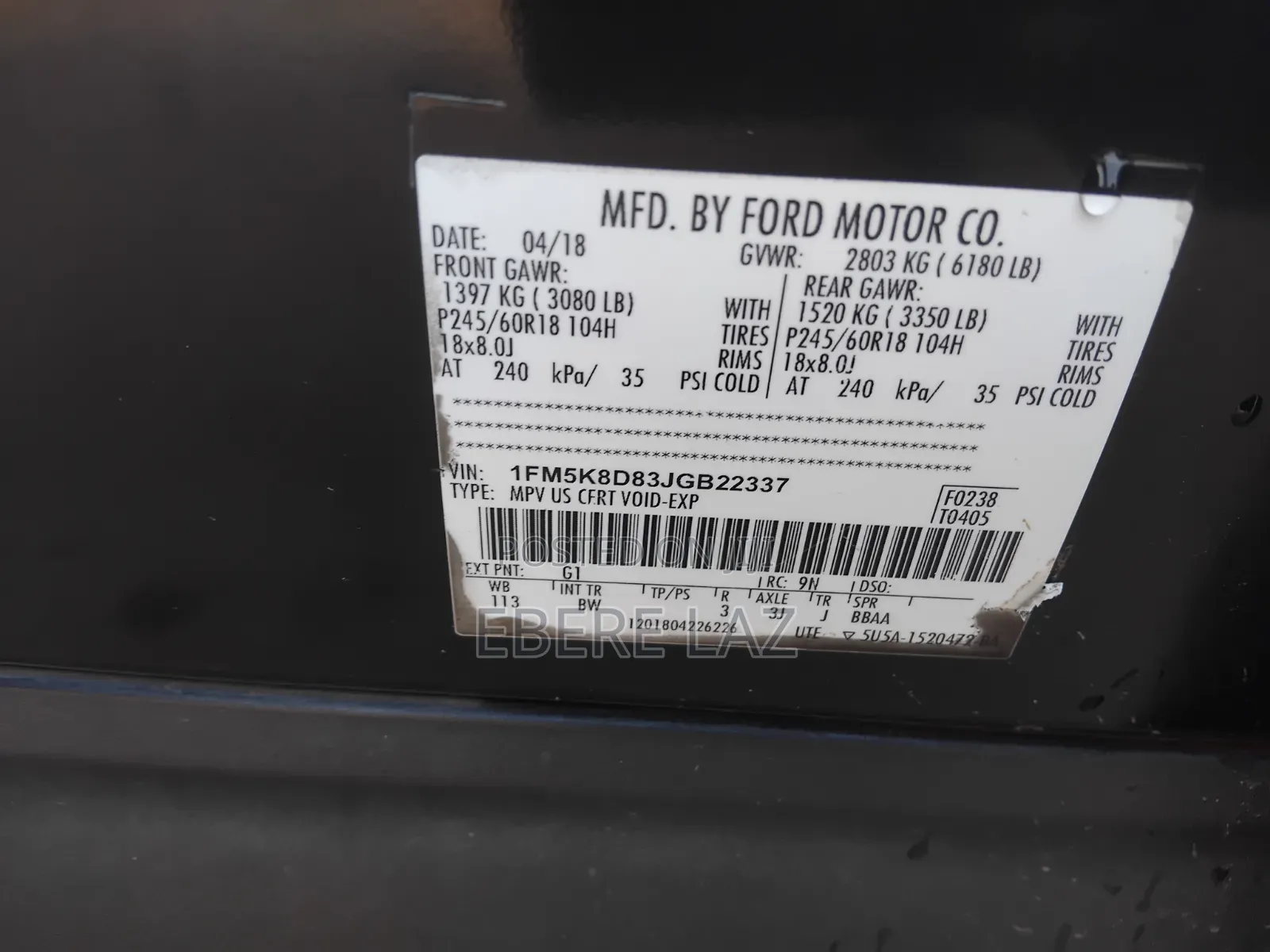 Ford Explorer 2018 Black