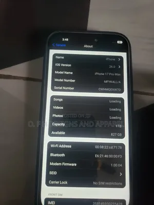 Apple iPhone 17 Pro Max 1 TB Silver