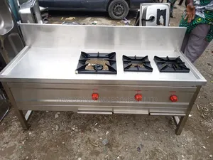 Commercial-Grade Stainless Steel 3-Burner Gas Range
