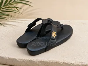 Black Orthopedic Slippers for Men