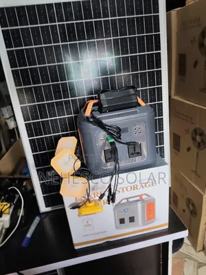 450w Solar Generator With 4 Bright Led Bulbs 50w Panel
