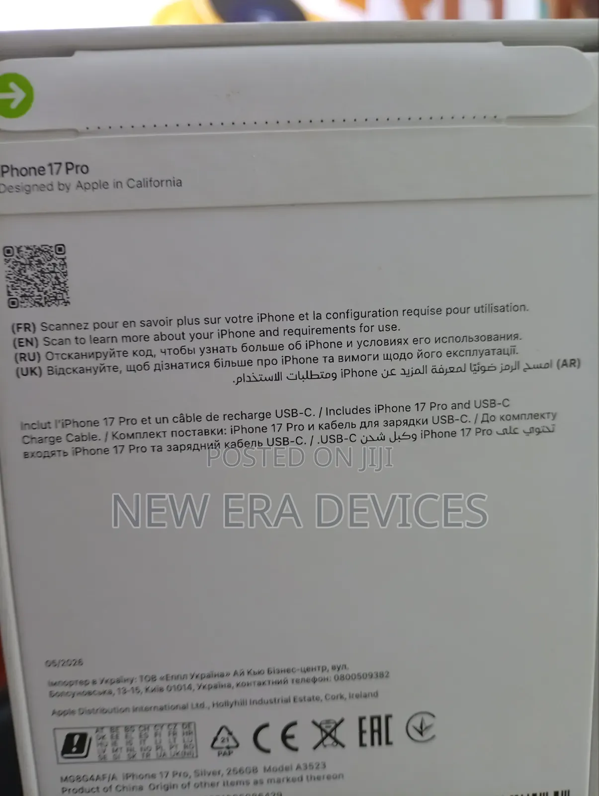 New Apple iPhone 17 Pro 256 GB Silver