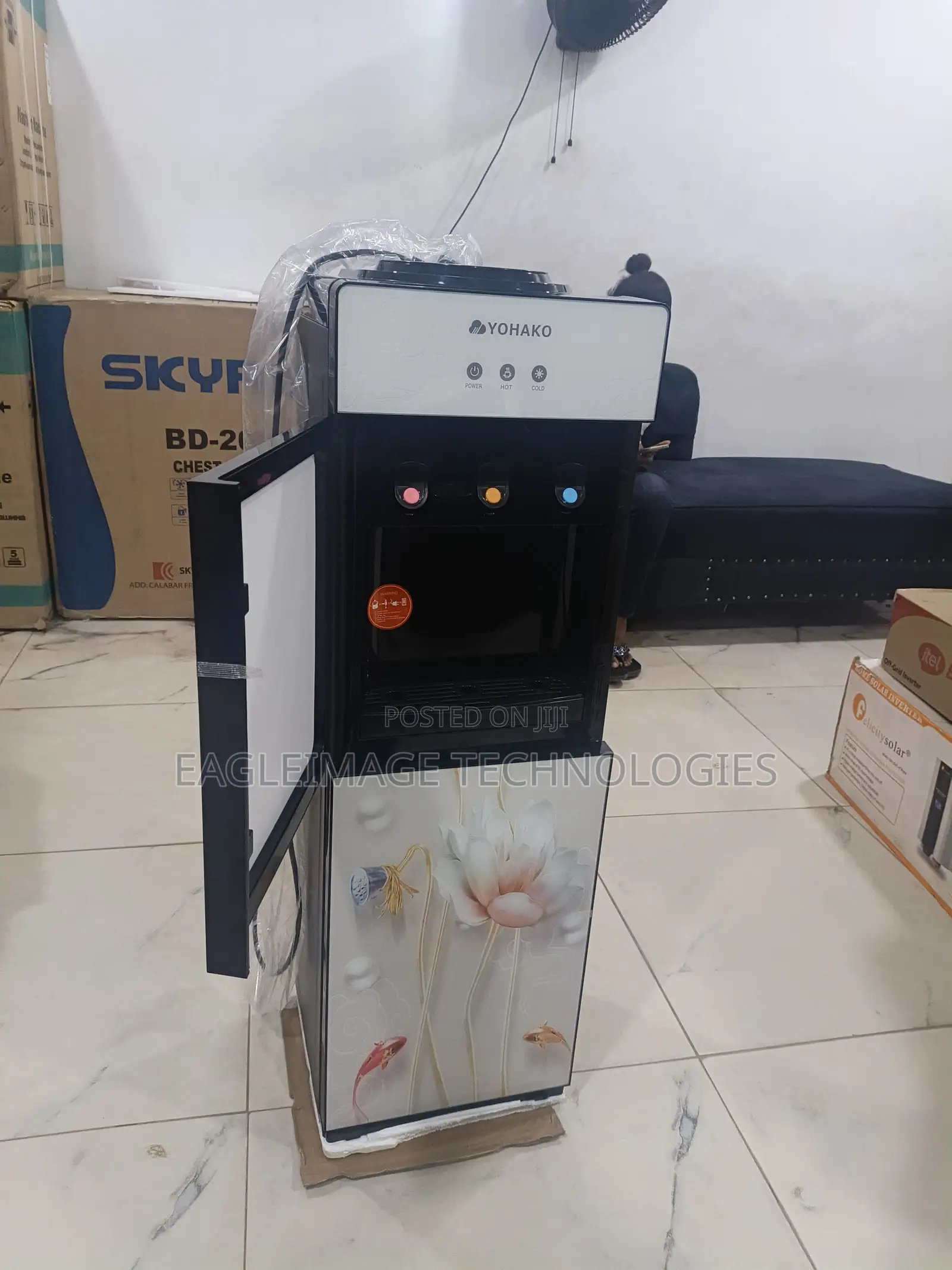 Hot, Cold, Normal Water Dispenser + Refrigerator by Yohako