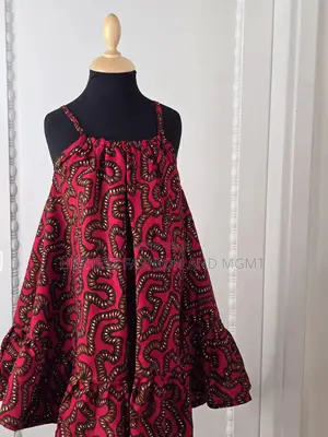 African Print Dress With Tiny Strap