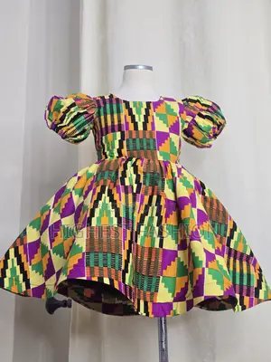 Kente Ankara Dress for Girls