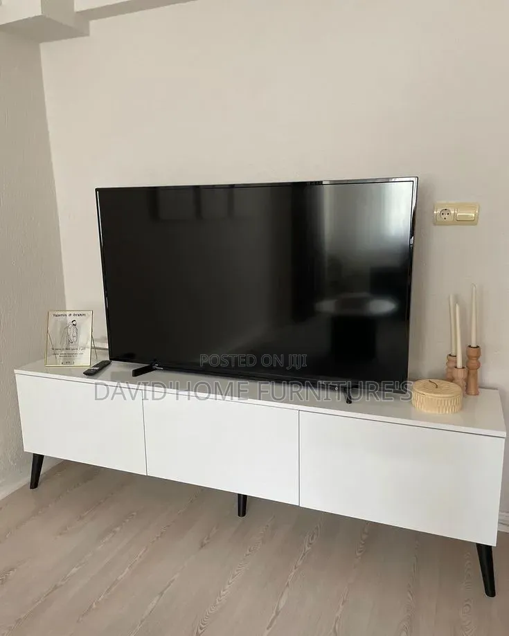 Very Clean Tv Stand With Cupboard