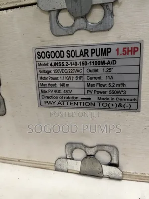 Sogood Solar Hydrant Submersible Pump 1.5hp 140meters