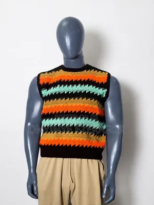 Handcrafted Crochet Sleeveless Sweater Vest | Premium Knitwear