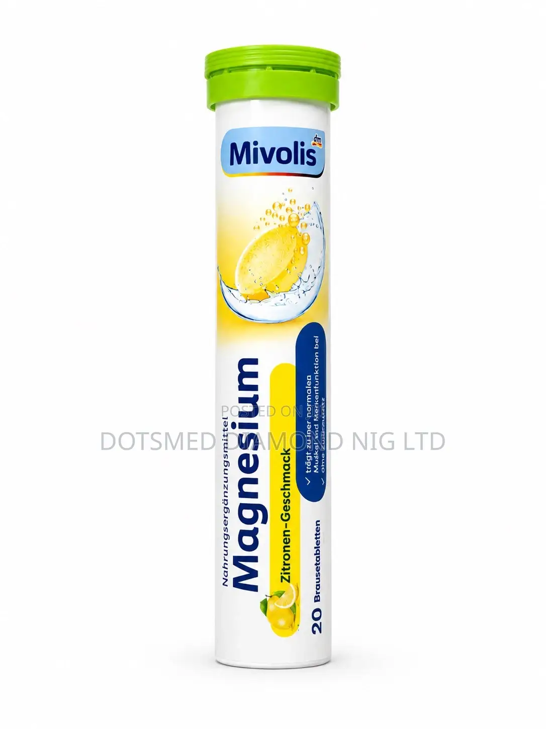 Original German Mivolis Magnesium Effervescent Tablets (20 Tablets)