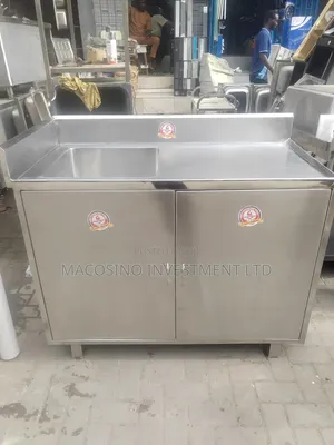 Freestanding Commercial Stainless Steel Kitchen Single Bowl Sink Table