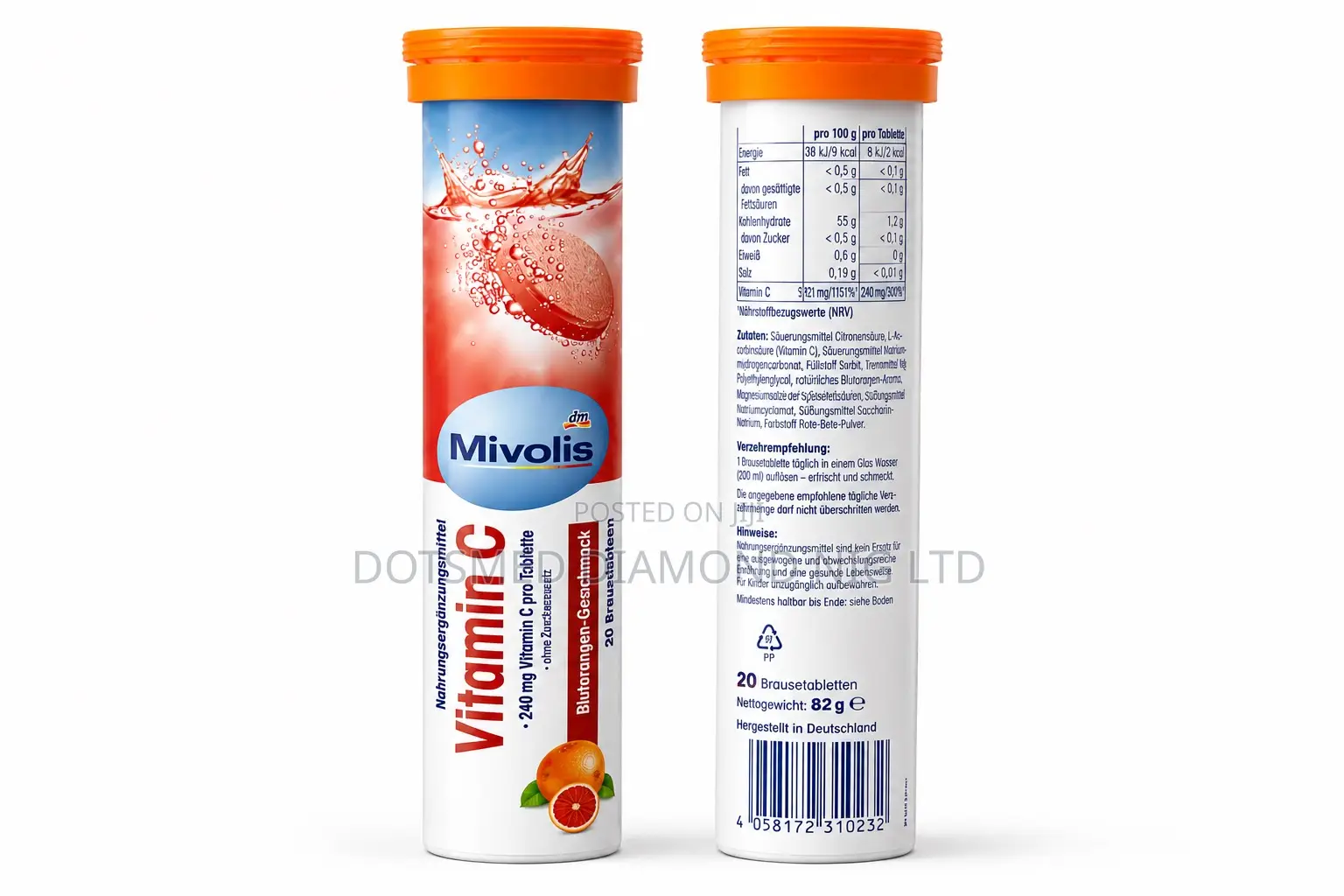 Original Mivolis Vitamin C Effervescent Tablets (20 Tablets)