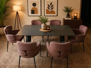 Classic Dinning Table With Fabric Chair