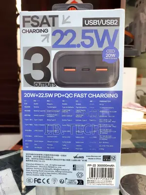 Remax Large Capacity 30000mah Fp-22 Polymer Power Bank