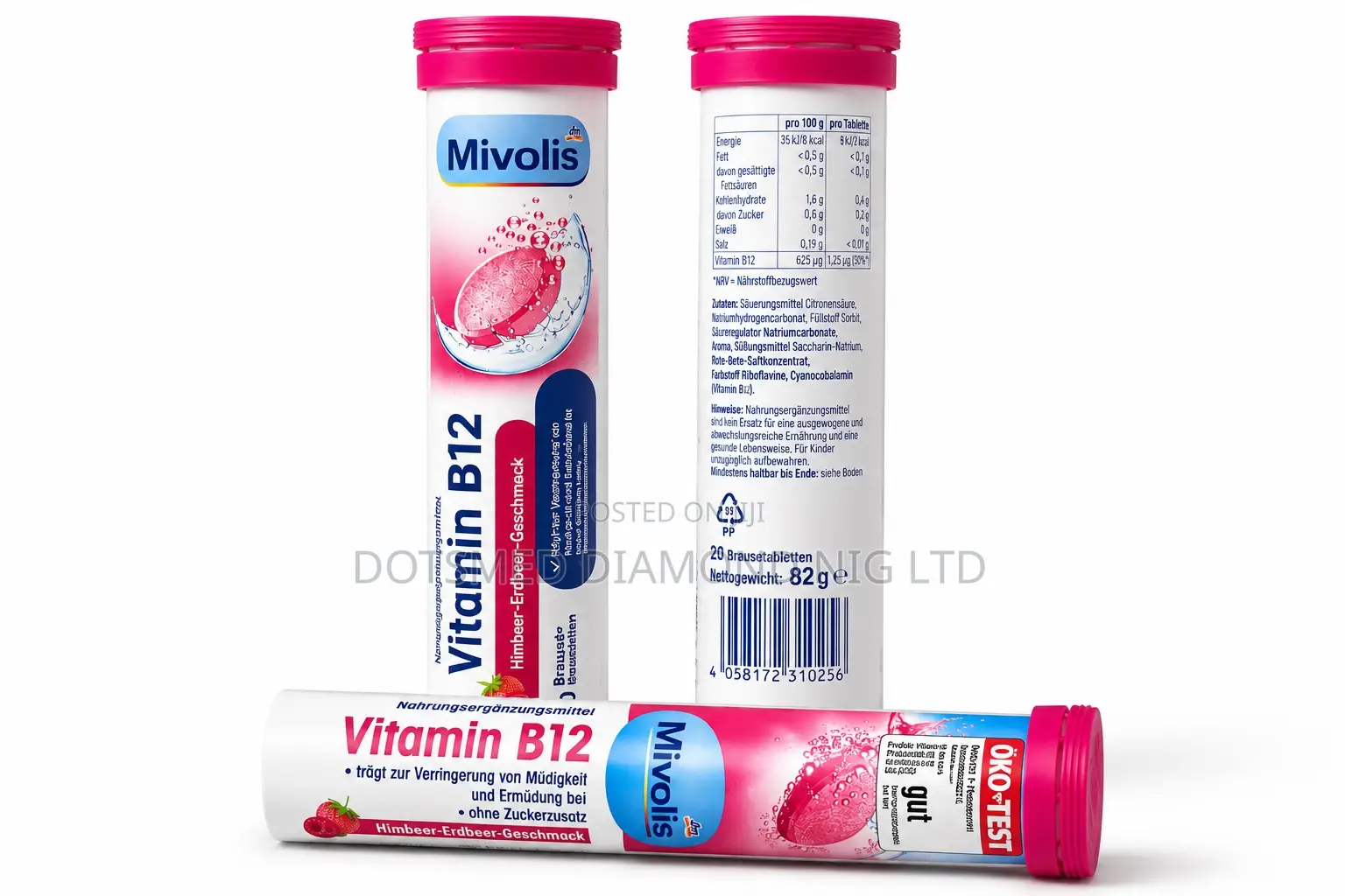 Original Mivolis Vitamin B12 Effervescent Tablets (20 Tablets)