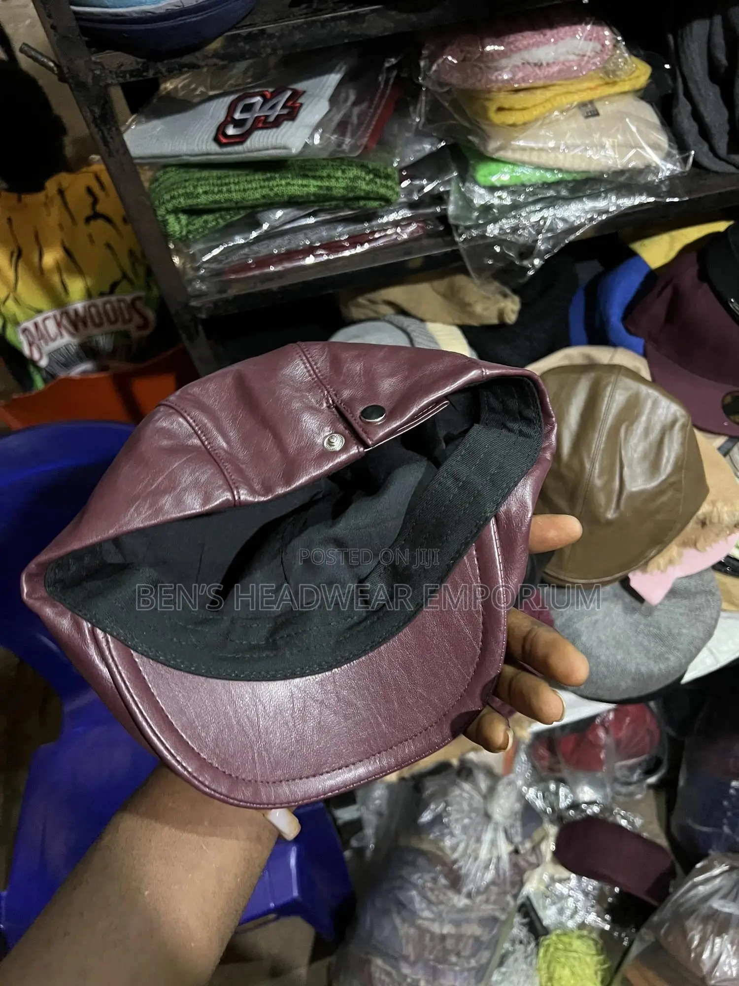 Leather Pappas Cap.