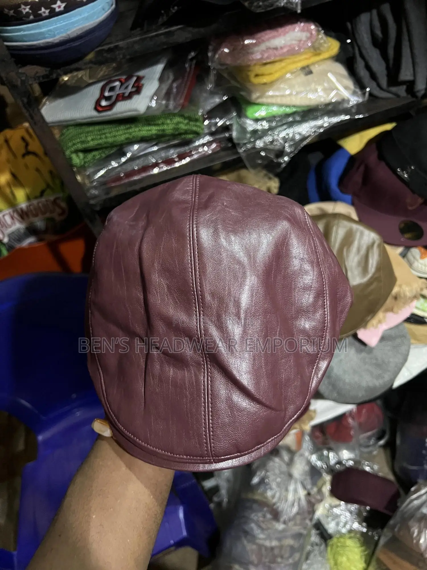 Leather Pappas Cap.