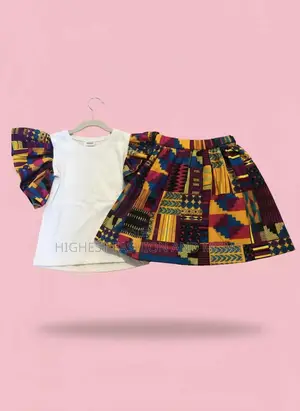 African Print Top and Skirt Set