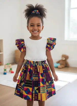 African Print Top and Skirt Set