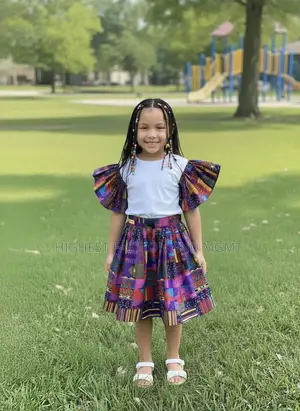 African Print Top and Skirt Set