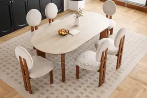 Sleek 6 Seater Marble Dinning.