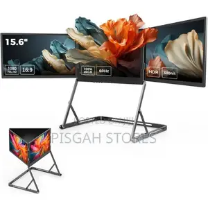 V2com Q1 Quad Triple Laptop Monitor Extender 15.6" FHD Portable Screen