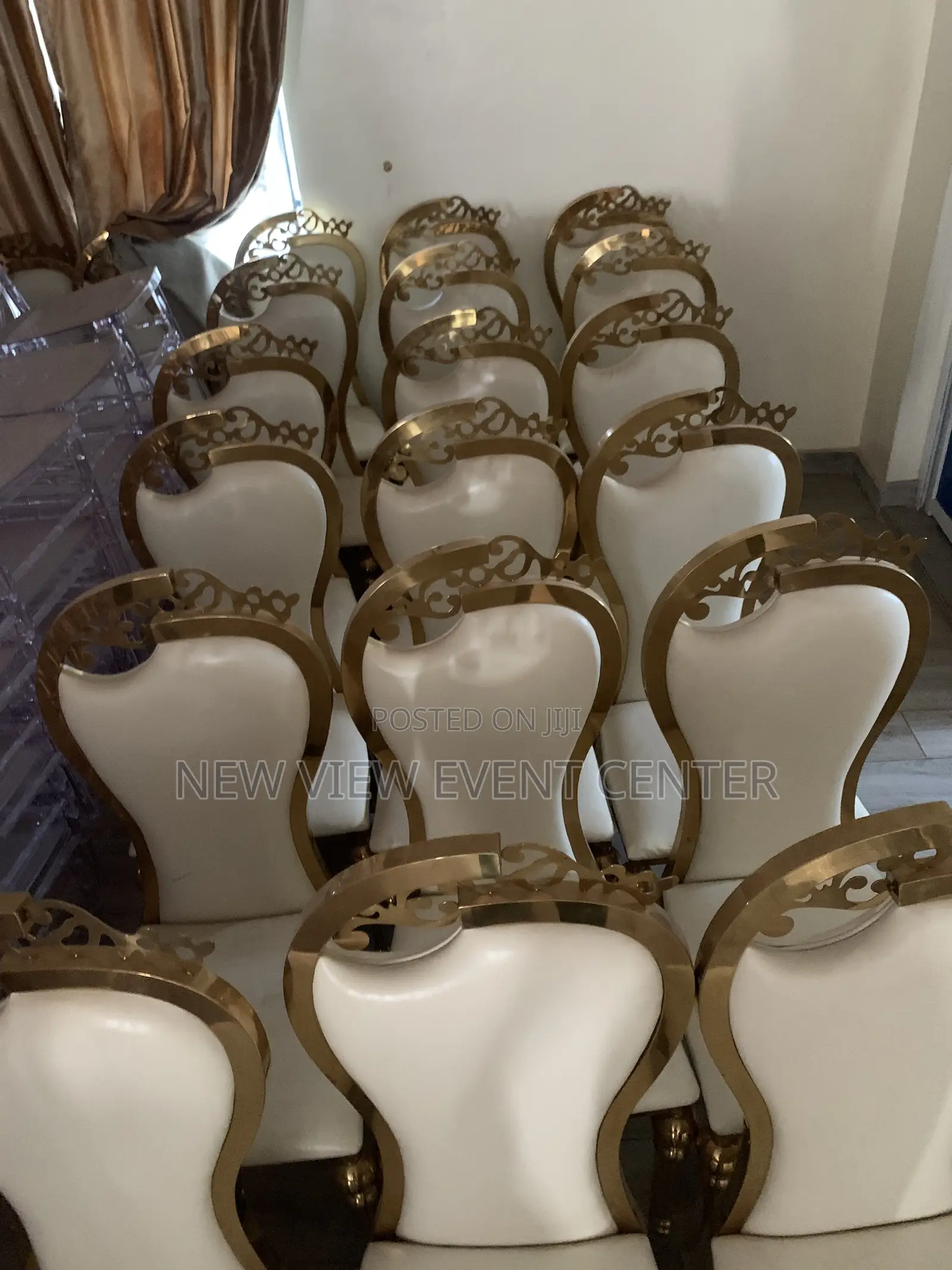 20 Set of Gold Chairs 