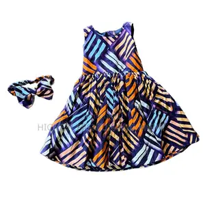 African Print Summer Outfit With Headband