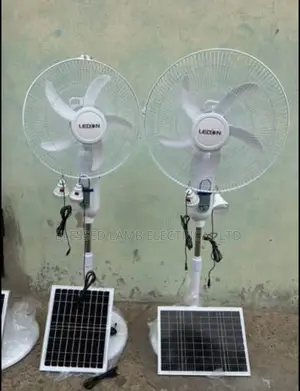 16” Ledon Rechargeable Solar Standing Fan Multi-Functional