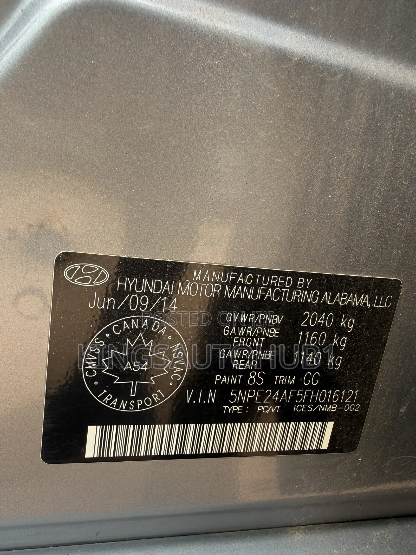 Hyundai Sonata 2015 Silver
