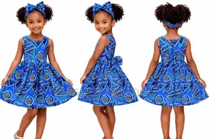Girls' Ankara Dress With Headband