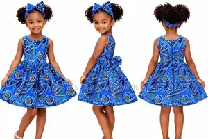 Girls' Ankara Dress With Headband