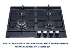 Polystar 4 Burner Built-in Gas Cooker
